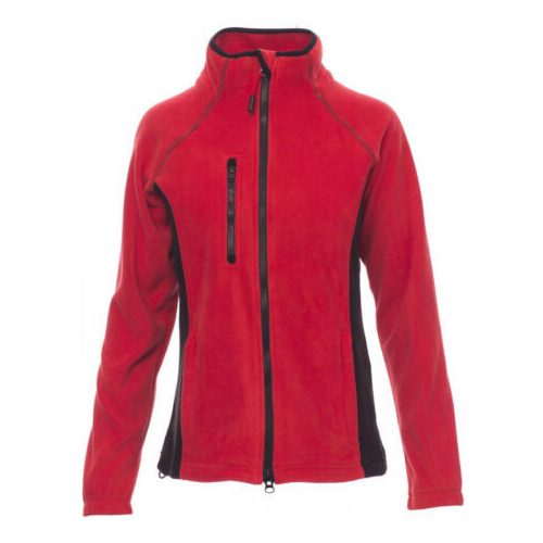   Payper Aspen+ Lady cipzáras női polár pulóver, piros/fekete