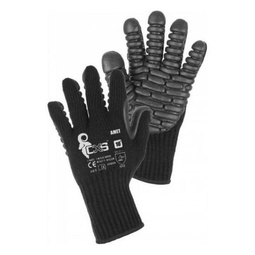   AMET 264002180010 ANTIVIBRÁCIÓS KÖTÖTT KESZTYŰ, HABOSÍTOTT PÁRNÁK TENYÉR, UJJ RÉSZEN
